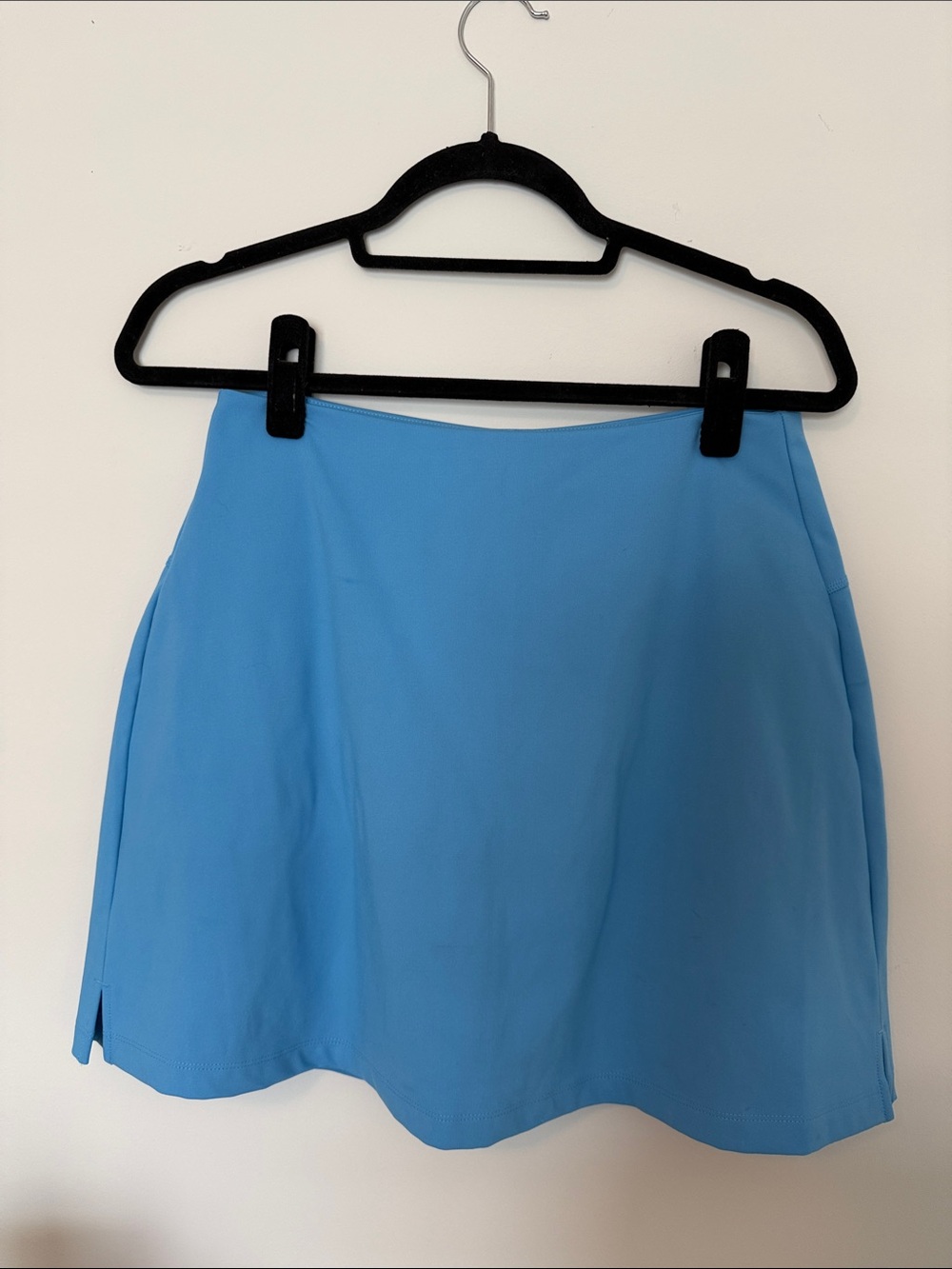 girlfriend collective light blue athletic skort